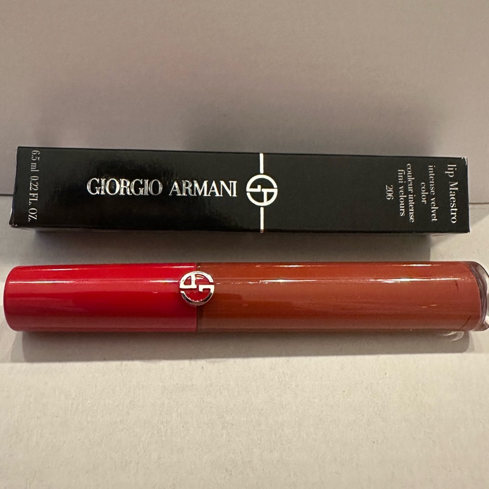 NEW Giorgio Armani LIP MAESTRO VELVET LIQUID LIPSTICK CEDAR